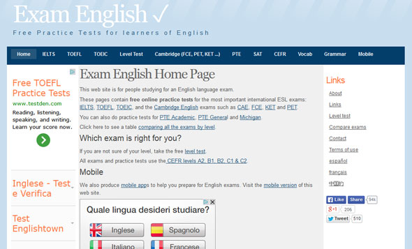 English Resources - Exam English