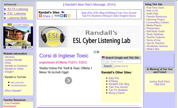 Randall's ESL Cyber Listening Lab