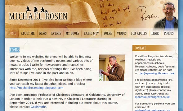 Michael Rosen's website and blog