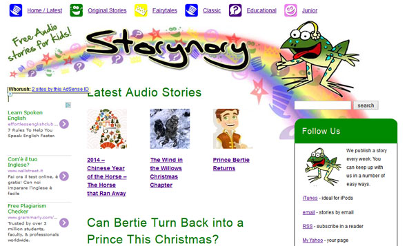 Storynory free audio stories