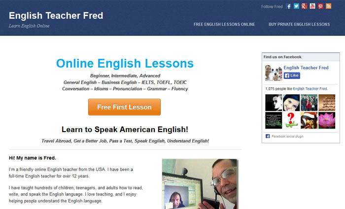 English Teacher Fred - Online English Courses