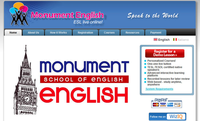 Monument English - Online English Courses